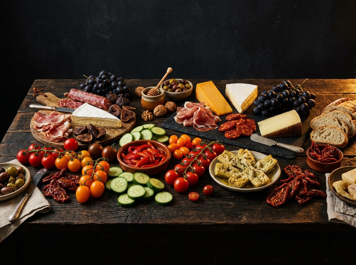 Schritt 6: Gemüse & Antipasti – Aufbau eines Grazing Table von The Butcher’s