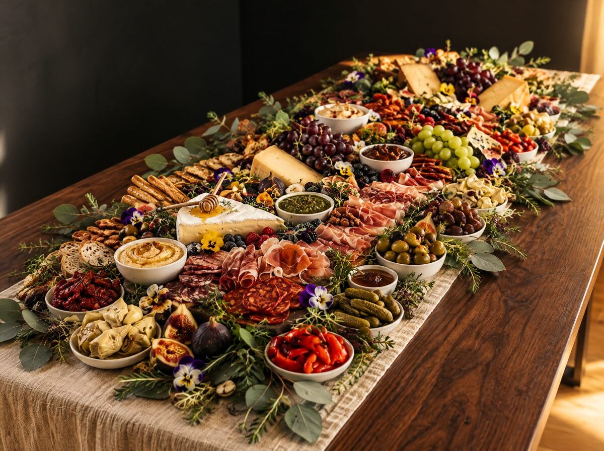 Schritt 9: Dekoration & letzte Details – Aufbau eines Grazing Table von The Butcher’s