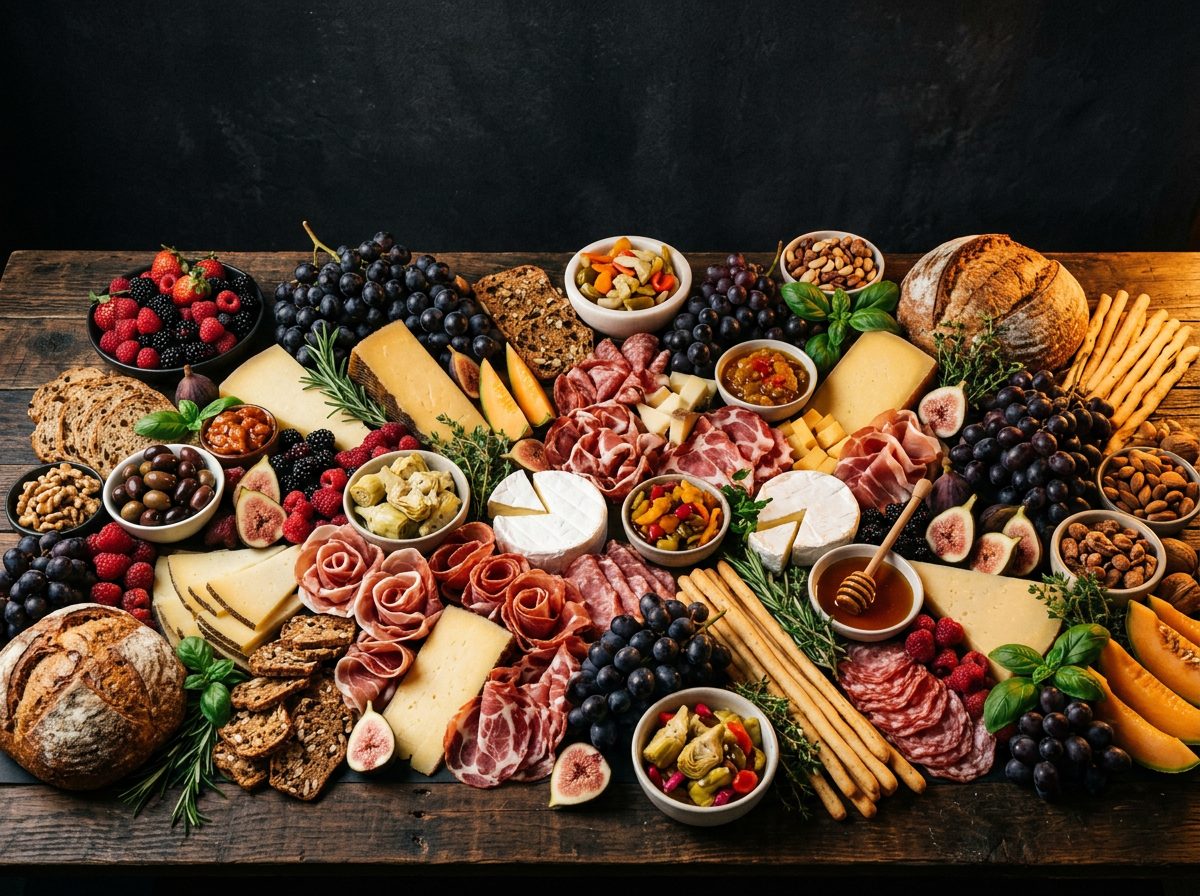 Schritt 10: Der fertige Grazing Table – Aufbau eines Grazing Table von The Butcher’s